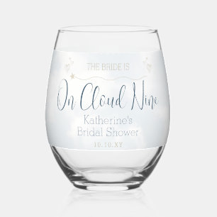 Verre À Vin Sans Pied Elégant Moderne Sur Nuage Neuf Fête des mariées