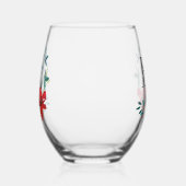 Verre À Vin Sans Pied Élégant monogramme floral aquarelle (Droite)
