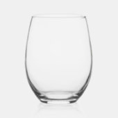 Verre À Vin Sans Pied Élégant or Laurel Wreath Custom Monogramme (Droite)