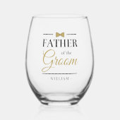 Verre À Vin Sans Pied Elégant Or & Noir Père moderne de la chambre (Recto)