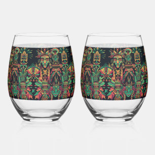 Verre À Vin Sans Pied Elégant Sapphire "Paradigme Ancestral" 16oz Wine G