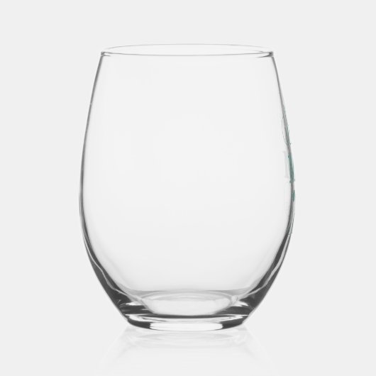 Verre À Vin Sans Pied Élégant script turquoise "Best Mom Ever" (Droite)