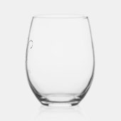 Verre À Vin Sans Pied Élégant simple Monogramme Mariage Keepsaké (Gauche)