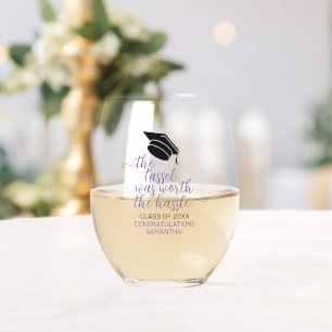 Verre À Vin Sans Pied Élégant Violet Le Tassel Vaut La Peine Le Hassle
