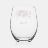 Verre À Vin Sans Pied Élégante fête de mariée florale (Verso)