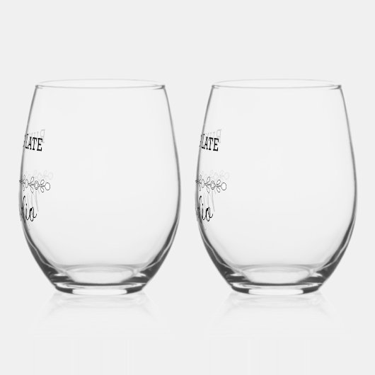 Verre À Vin Sans Pied En retard, c'est mon Cardio (Gauche)