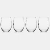 Verre À Vin Sans Pied Ensemble de 4 Lunettes de vin sans cachet (Gauche)