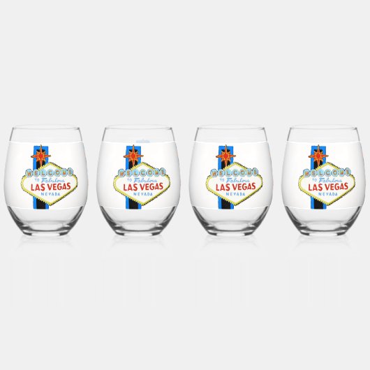 Verre À Vin Sans Pied Ensemble de boissons Las Vegas (Recto)