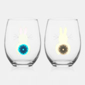 Verre À Vin Sans Pied Ensemble de Vins de lapin de Pâques (Verso)