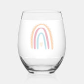 Verre À Vin Sans Pied Ensemble rustique élégant de Baby shower arc-en-ci (Verso)