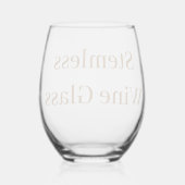 Verre à vin sans pied ensemble unique (Verso)