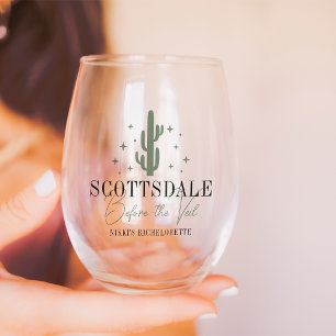 Verre À Vin Sans Pied Enterrement de vie de jeune fille Desert Cactus Sc