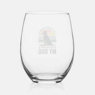 Verre À Vin Sans Pied Entraînement et détente avec mon chien Vintage ama