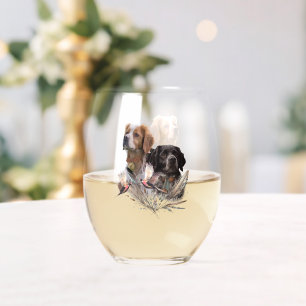 Verre À Vin Sans Pied Épagneul breton