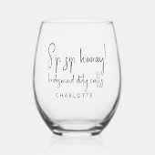 Verre À Vin Sans Pied Épouse personnalisée (Recto)