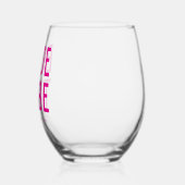 Verre À Vin Sans Pied Équipe de mariée chic rose Fête de mariage (Gauche)