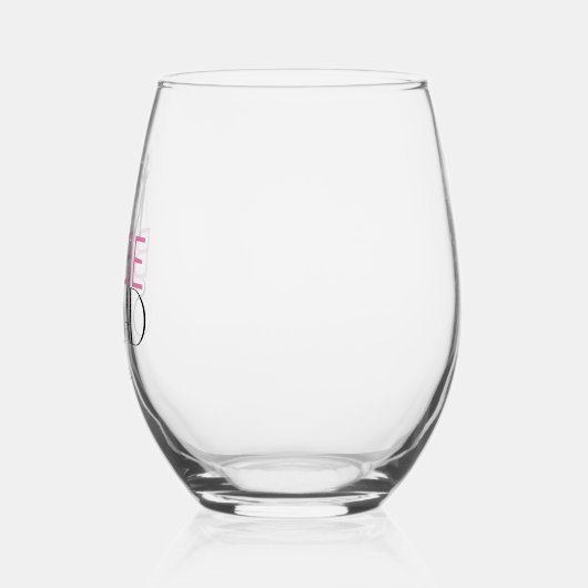 Verre À Vin Sans Pied Équipe de mariée Silhouettes Rose ID252 (Gauche)