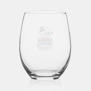 Verre À Vin Sans Pied Équipe dentaire américaine dessin vectoriel de den