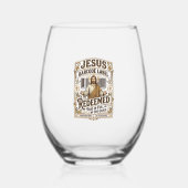 Verre À Vin Sans Pied étiquette de code-barres Jésus Rachetée Jésus Code (Verso)
