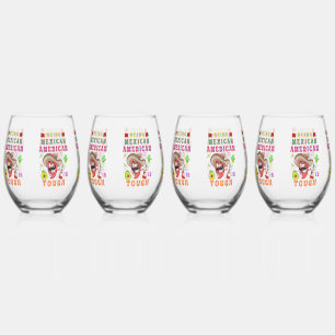 Verre À Vin Sans Pied Être Mexicain Américain Est Difficile