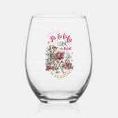 Verre À Vin Sans Pied Fa La La La Leave Me Alone I'm Reading (Verso)