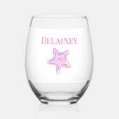 Verre À Vin Sans Pied Famille Plage Croisière Réunion Vacances Starfish (Recto)