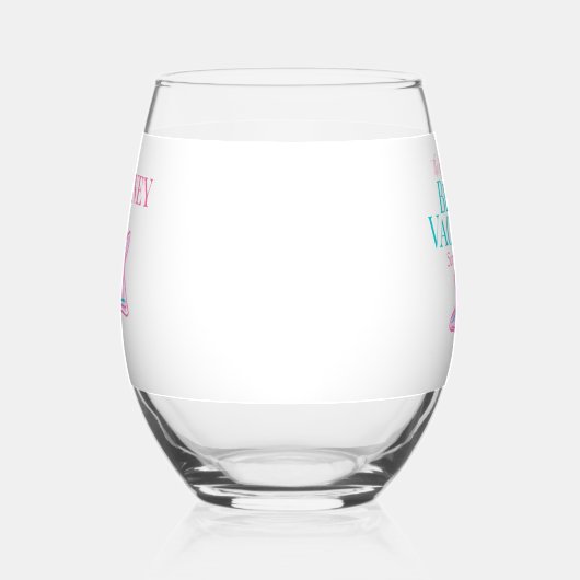 Verre À Vin Sans Pied Famille Plage Croisière Réunion Vacances Starfish (Gauche)