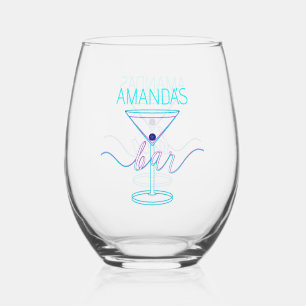 Verre À Vin Sans Pied Fancy Script Fun Colonnes Fun Bar