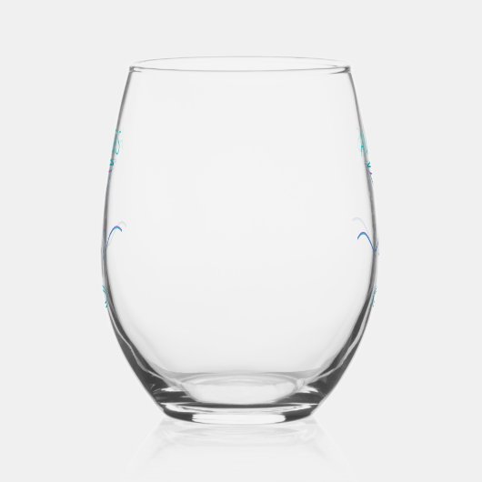 Verre À Vin Sans Pied Fancy Script Fun Colonnes Fun Bar (Droite)