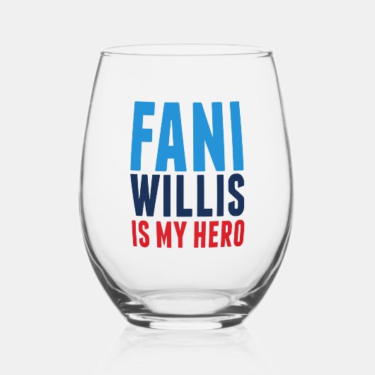 Verre À Vin Sans Pied Fani Willis est mon héros (Recto)