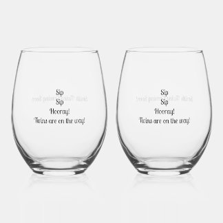 Verre À Vin Sans Pied Félicitations pour vos jumeaux