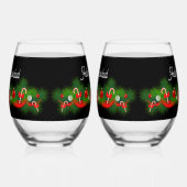 Verre À Vin Sans Pied Feliz Navidad (Gauche)