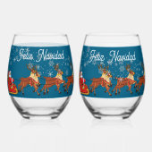 Verre À Vin Sans Pied Feliz Navidad (Recto)