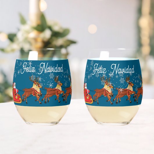 Verre À Vin Sans Pied Feliz Navidad (Insitu (Mariage))