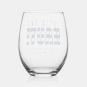 Verre À Vin Sans Pied Fête de Bachelorette Nauti (Verso)