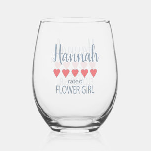 Verre À Vin Sans Pied Fête de mariage et de mariage 5 Fleurs de coeur fi