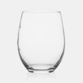 Verre À Vin Sans Pied Fête de Mariage Rose Moderne Cerise sur le dessus (Gauche)