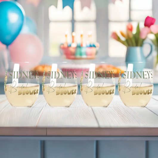 Verre À Vin Sans Pied Fête des mariées. Pajama (Insitu (Baby Shower))