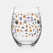 Verre À Vin Sans Pied Fête d'Halloween (Gauche)