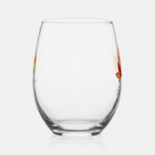 Verre À Vin Sans Pied Feuilles de récolte d'automne (Droite)