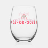 Verre À Vin Sans Pied Fields fraises délicieux Anniversaire (Verso)