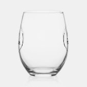 Verre À Vin Sans Pied Fir Trees Oval Design ID304 (Gauche)