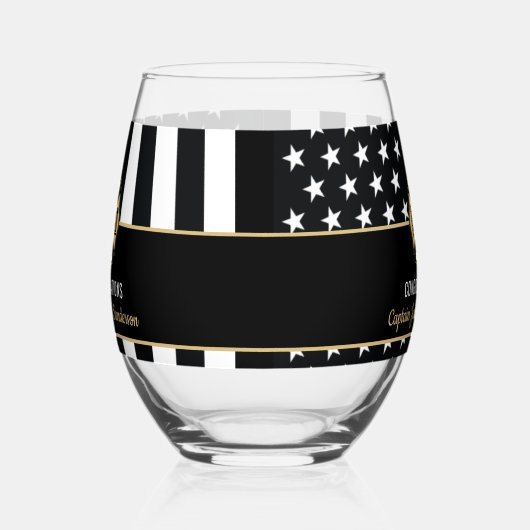 Verre À Vin Sans Pied Fireman Fire Department Firefighter Retirement (Gauche)