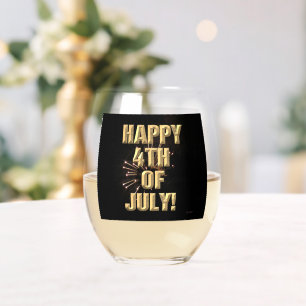 Verre À Vin Sans Pied Fireworks 5 vitrines 4 juillet