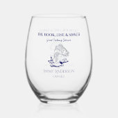 Verre À Vin Sans Pied Fish Fishing Fisherman Drinkware Cocktail (Verso)