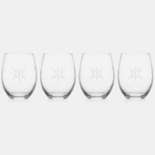 Verre À Vin Sans Pied Flèche de neige (Recto)