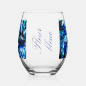 Verre À Vin Sans Pied Fleur bleue Drinkware Set (Droite)