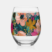 Verre À Vin Sans Pied Fleur botanique  (Droite)