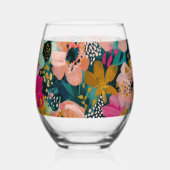 Verre À Vin Sans Pied Fleur botanique  (Gauche)