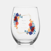 Verre À Vin Sans Pied Fleur mexicaine moderne Mariage (Recto)